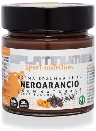 Platinum CREMA PROTEICA SPALMABILE NEROARANCIO. Formato da 250g.