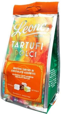 Generic Leone Sacchetti Boule gustosi tartufi di cioccolato assortiti da 150gr : Gusto e Tradizione in Ogni Morso! SENZA GLUTINE GLUTEN FREE CoCoCiok