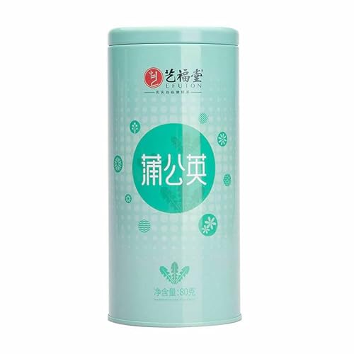 HELLOYOUNG 80 g Tè di foglie di tarassaco biologico in scatola Tisana naturale pu Gong Ying (2 lattine)