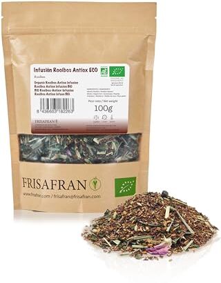 FRISAFRAN Infuso antiossidante Rooibos Biologico   100Gr   Nutriente   Idratante   Infusione Di Rooibos   Rooibos Tea   The Rooibos   Rooibos Biologico   Tè Rooibos   Rooibos The Rosso   Te Rooibos