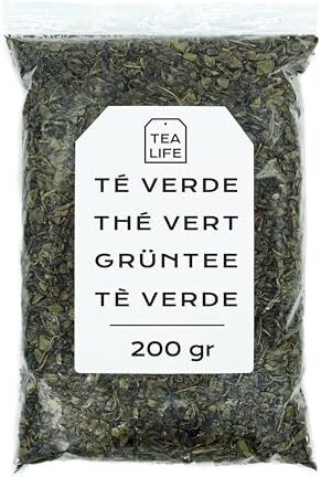 Tea Life Te Verde 200g Tè Verde per la Perdita di Peso Té Verde Infuso Proprietà Naturali