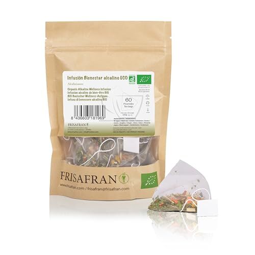 FRISAFRAN Infuso Benessere Alcalino Biologico in Piramidi   Tisane   Tisane Fredde   Tisane Equilibra   Tisane Filosofiche   Tisane Erboristeria   Tisane Bio   Infusi Tisane   Tisane Relax   60Uds