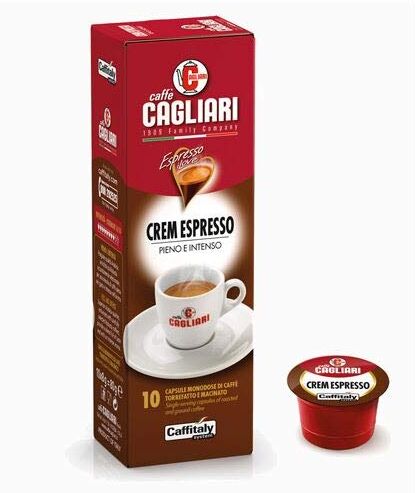 Caffitaly 100 Capsule  System Caffe' Cagliari Crem Espresso