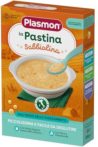 Plasmon Pastina Sabbiolina 12x300g, dall'Inizio dello Svezzamento