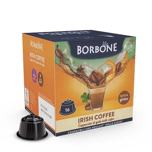 CAFFÈ BORBONE 64 Capsule Caffe Borbone Compatibili con Nescafe Dolce Gusto Irish Coffee L' Emporio del Caffè