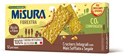 Misura Crackers Mais e Segale Fibrextra   Crackers Integrali con Mais Soffiato   Confezione da 360 grammi