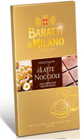 Generic Tavoletta Cioccolato al Latte Baratti & Milano Latte e Nocciola 3 x 75 gr