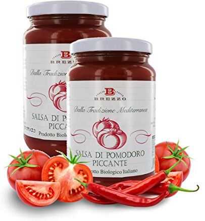 Brezzo Salsa Di Pomodoro Piccante, Vasetto Da 350 Grammi (confezione da 2 pezzi)