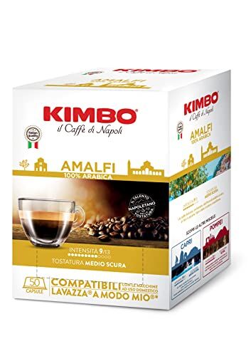 Kimbo Le Meraviglie del Gusto Capsule Caffè Compatibili A Modo Mio Amalfi 50 Unità