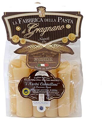 La Fabbrica della Pasta di Gragnano I Nostri cannelloni IGP 250gr Cartone 8 Pezzi