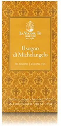 Via ''Il Sogno di Michelangelo'', Tè Oolong Cinese Aromatizzato alla Frutta Secca e ai Fiori, 20 Filtri, Tot. 50 Grammi