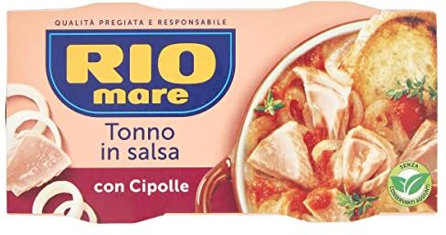 Rio Tonno in Salsa Cipolle e Tonno, Piatto Pronto da Gustare anche Caldo, 2 Lattine da 160g