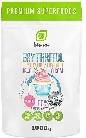 Intenson Eritritolo 1kg   dolcificante naturale   zero calorie   sostituto dello zucchero