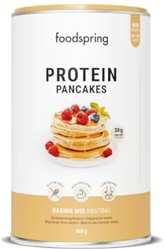 foodspring Pancake Proteici Neutri da 400gr Preparato Proteico per Pancake Senza Glutine