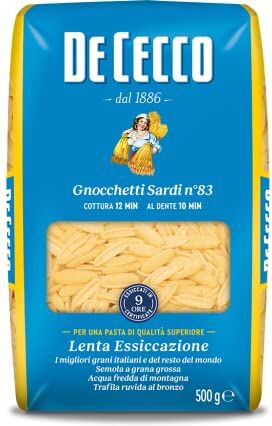 De Cecco Gnochetti Sardi n 83, Pasta di Semola di Grano Duro 500 g