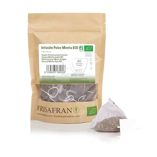 FRISAFRAN Infuso di Poleo Menta Biologico in Piramidi   Infusione di Menta Piperita   Menta   Menta Piperita   Tisana Menta Piperita   Menta Piperita Tisana   Tisana Menta   30Uds