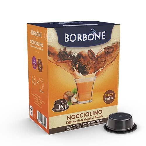 CAFFÈ BORBONE 96 Capsule Caffe Borbone Compatibili con Lavazza a Modo Mio Bevanda Solubile Nocciolino L' Emporio del Caffè