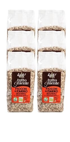 Generic Fiocchi di Farro Integrali, 6 confezioni da 500 gr, Luzi Food, 3 Kg