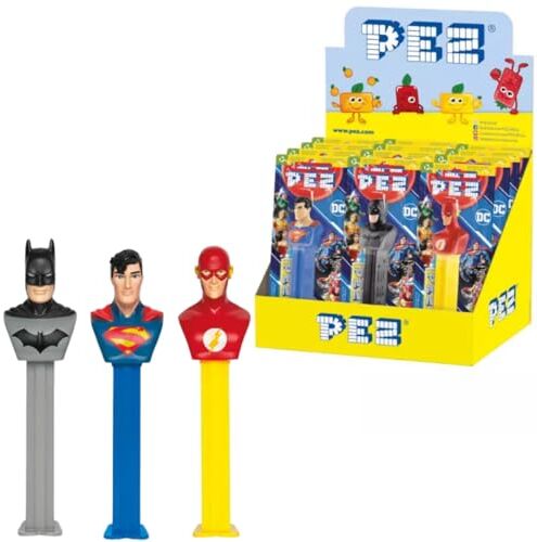 Generico Caramelle Pez Dc Heroes Caramelle alla Frutta Box Espositore 12 Blister da 17 g