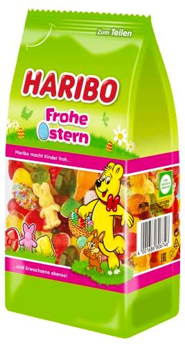 HARIBO Frohe Ostern, Caramelle Gommose e Marshmallow con Diverse Forme di Pasqua, Gusto Frutta, Ideale per Pasqua 300 gr