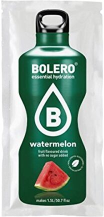 Bolero Drinks 48 bustine da 9 grammi gusto WATER MELON Preparato istantaneo per Bevande con Stevia e Vitamina C e Senza Zucchero