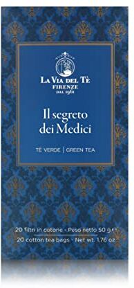 Via ''Il Segreto dei Medici'', Miscela di Tè Bianco e Tè Verde alla Malva e Rosa, 20 Filtri, Tot. 50 Grammi