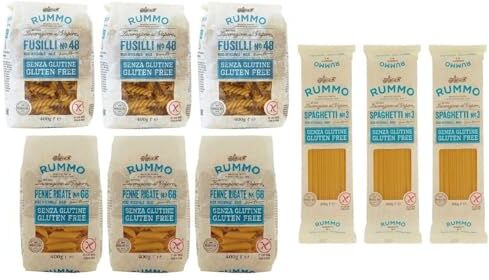 Rummo Confezione Prova  Pasta Senza Glutine Spaghetti Fusilli Penne Rigate, 9x400g