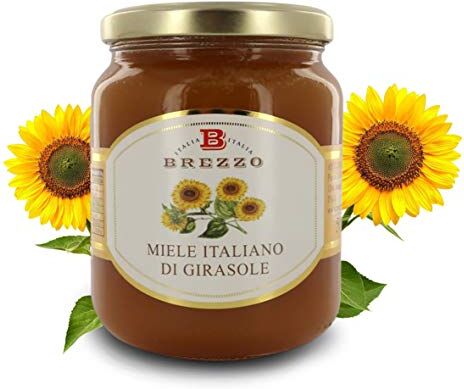 Brezzo Miele Italiano di Girasole, 12 Vasetti da 500 Grammi (Tot. 6 kg)