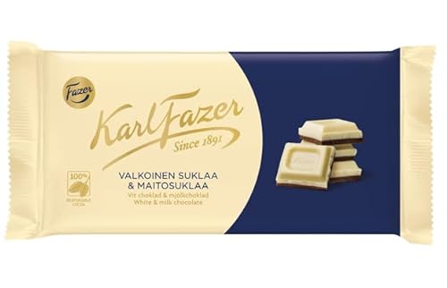 Fazer Karl  White & Milk Chocolate 20 Bars von 131 g 92 Unzen