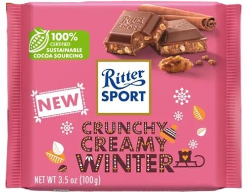 Generic Tavoletta Ritter Sport Crunchy Creamy Winter Cioccolato Latte Ripieno Cremoso 3 x 100 g