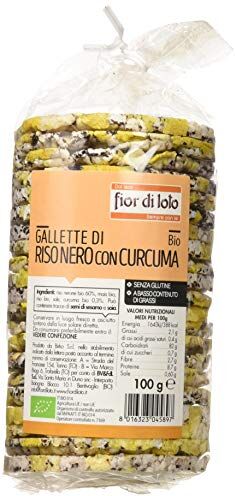 Fior di Loto Gallette di Riso Nero con Curcuma 100 g