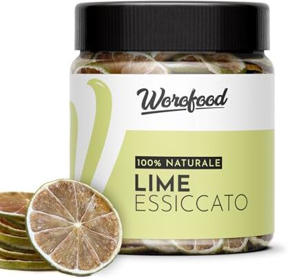 ITALIA SPEZIE Lime essiccato a fette al naturale, senza zucchero, senza additivi, 25 g slices di lime Italiani disidratati per cocktail, infusi, tè, decorazioni