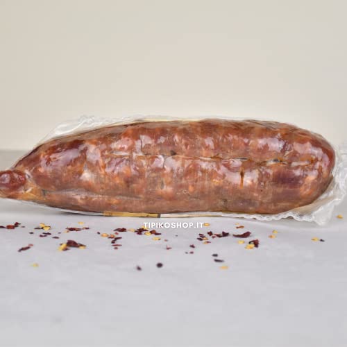 Generico Soppressata pugliese stagionata PICCANTE o Dolce 350/400 gr, LAVORAZIONE ARTIGIANALE, 100% CARNI ITALIANE, SENZA CONSERVANI, LATTOSIO E GLUTINE (Piccante)