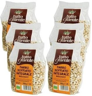 Generic Farro Soffiato Biologico, 6 confezioni da 150 gr, Luzi Food, 900 gr