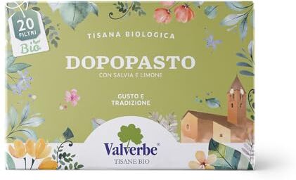 VALVERBE Tisane Infuso Dopo Pasto Biologico 20 Filtri Pacco da 6 120 g