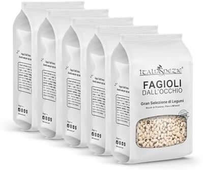 ITALIA SPEZIE Fagioli Occhio -5 x 500 g Fagioli dall'Occhio