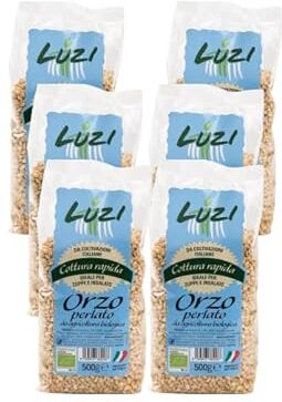 Generic Orzo Perlato Biologico, 6 confezioni da 500 gr, Luzi Food, 3 Kg