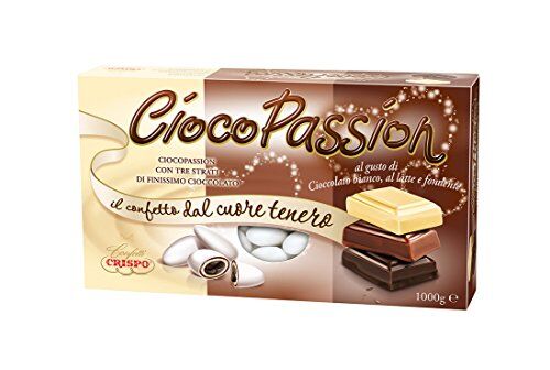 CRISPO Confetti Cioco Passion Tre Strati di Cioccolato Colore Bianco 3 confezioni da 1 kg [3 kg]