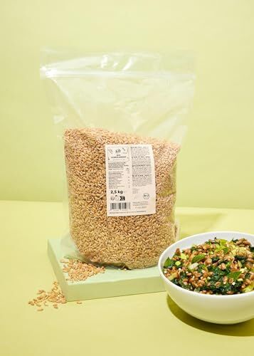 KoRo Chicchi di farro bio 2,5 kg Qualità biologica Elevato contenuto di fibre Gusto fine di noce