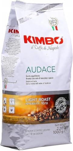 Kimbo 6 KG Caffè in Grani  Miscela Audace Gusto equilibrato con note di nocciola e spezie buste da 1 KG