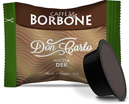 CAFFÈ BORBONE Don Carlo, Miscela Decaffeinata 100 Capsule Compatibili con le Macchine ad uso domestico Lavazza