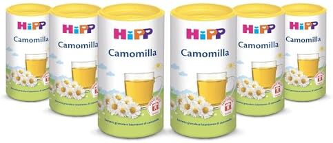 HiPP Tisana alla Camomilla, Estratto Granulare Istantaneo di Camomilla, con Isomaltulosio, 6 Confezioni da 200 gr