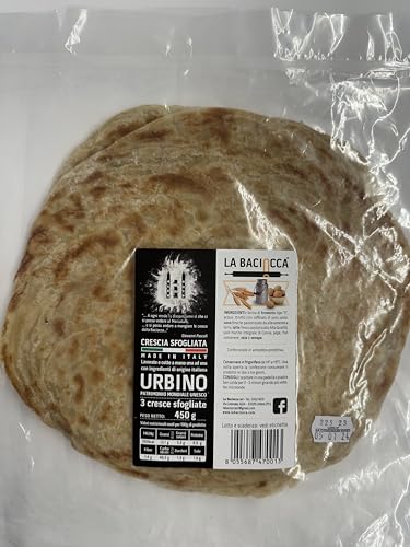 Generic PIADINA ARTIGIANALE SFOGLIATA D'URBINO MARCHE- n. 9 piadine tot. 1350 gr. LA BACIOCCA