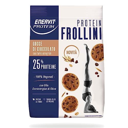 Enervit PROTEIN: Frollini Gocce Di Cioccolato. 100% VEGETALI. Formato da 200g.