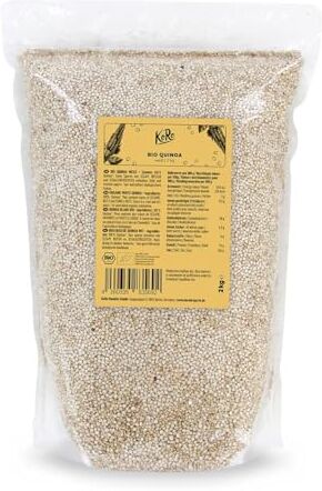 KoRo Quinoa bio 2 kg quinoa bianca biologica, semi di quinoa bio senza additivi, fonte di proteine ideale per piatti vegani, formato conveniente