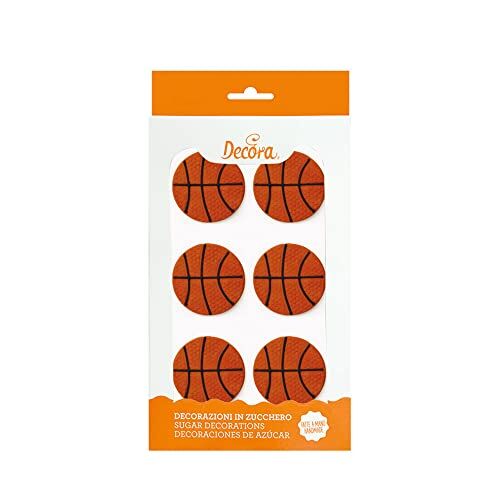 Decora - zioni di Zucchero Palloni Basket 1 confezione da 6 unità