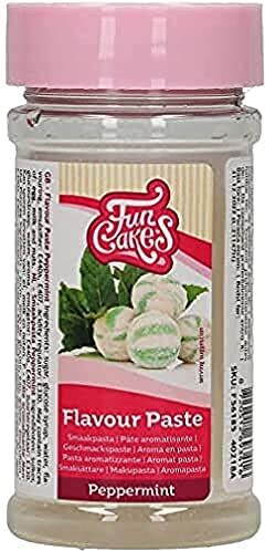 FunCakes Pasta Aromatizzante Menta Piperita: aromi alimentari, ottimo gusto, perfetto per decorare torte, adatto per pastelle e ripieni. 100 grammi.