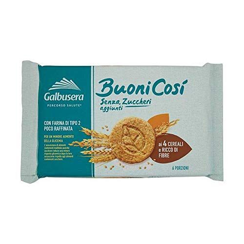 Galbusera 3 x 300gr  BUONI COSI' BISCOTTI AI 4 CEREALI CON FARINA TIPO 2