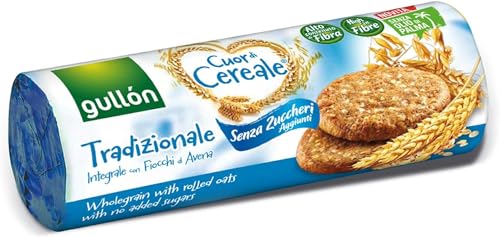 Generico Gullon Cuor di Cereale, Biscotti integrali con fiocchi d'avena senza zucchero 280 gr, 4 confezioni. Tot 1120 gr