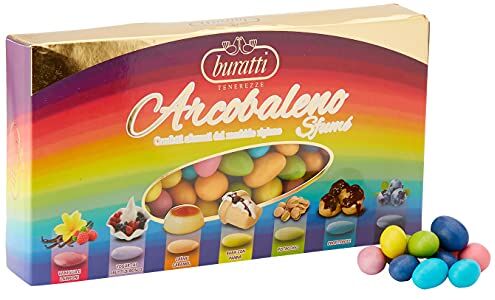 Buratti Confetti Multi Sapore e Multicolore, Tenerezze Sfumè Arcobaleno 1000 g